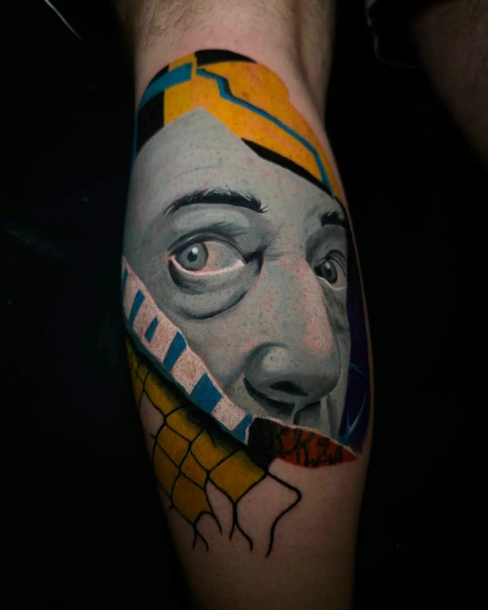 Salvador Dali — tattoo by Rauf Asgarov